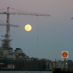 Moon rise over Norfolk