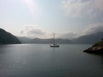 Mary T moored off of Rencontre West