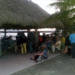 There's electricity in the air as the crowd awaits the first outdoor screening of Red Dot on the Ocean