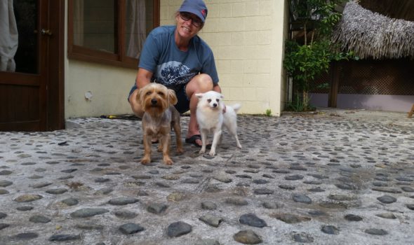 Amy with Roxie and Rosita