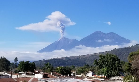El Fuego from Posada SV rooftop